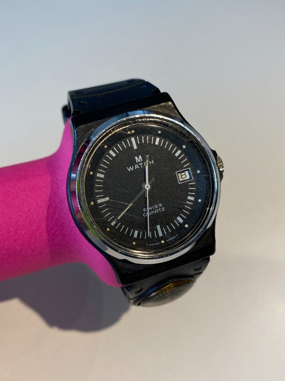 VINTAGE 80S Mondaine M Watch, M7606.550, Swiss Made, Used Cond., Circa 1980's